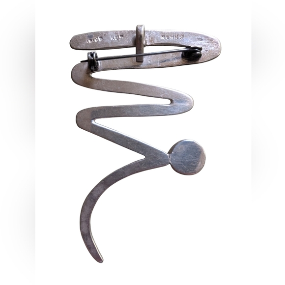 Sterling Silver Pin Necklace Charm Black Onyx - Picture 2 of 4